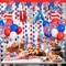 4th of July Decorations, Red White Blue 3 Pack America Star Tinsel Foil Fringe Curtains, Photo Booth Prop Streamer Backdrop for Independence Day, Memorial Day, Labor Day, Patriotic Party